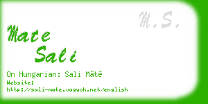 mate sali business card