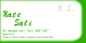 mate sali business card